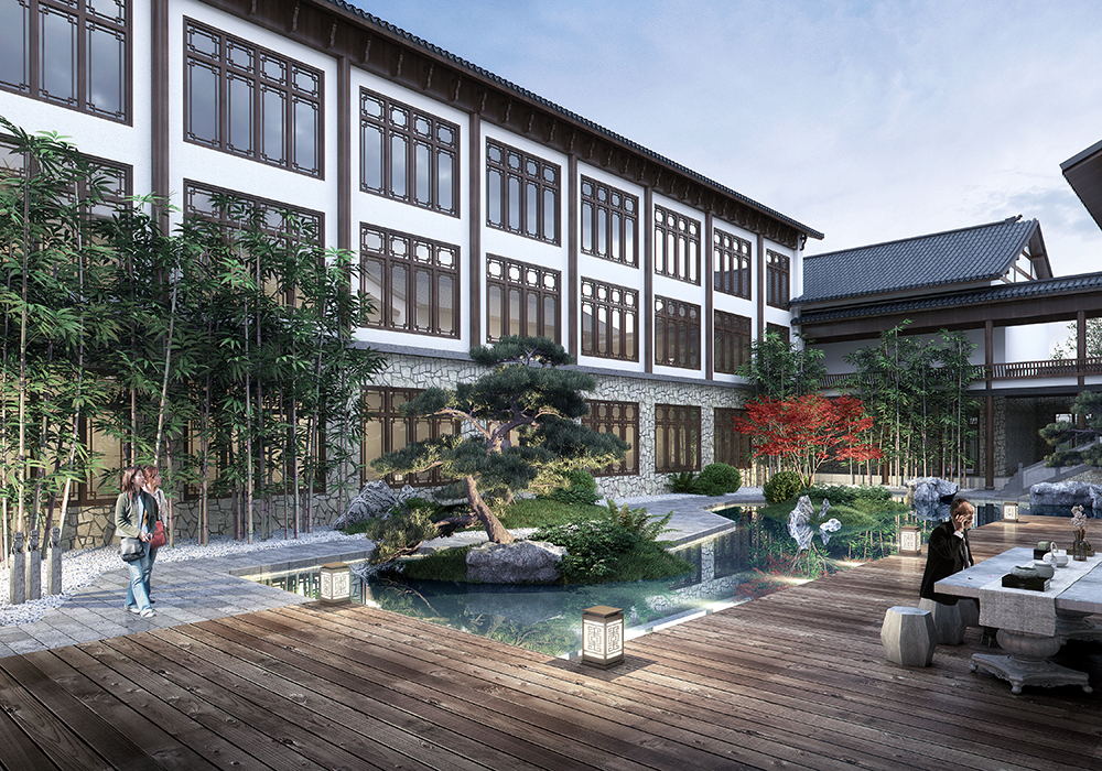 雁蕩山朝陽山莊規(guī)劃、景觀、施工圖設(shè)計輕奢度假酒店